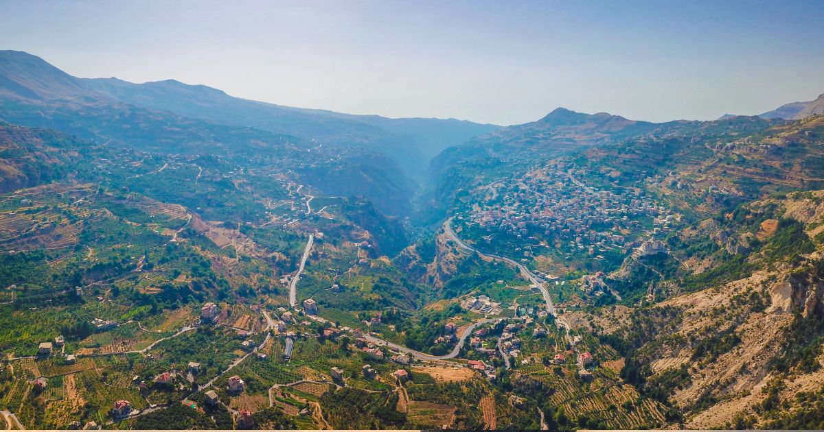 valley aerial photo - things to do in lebanon